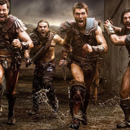 Agron, Gannicus, Spartacus y Crixus