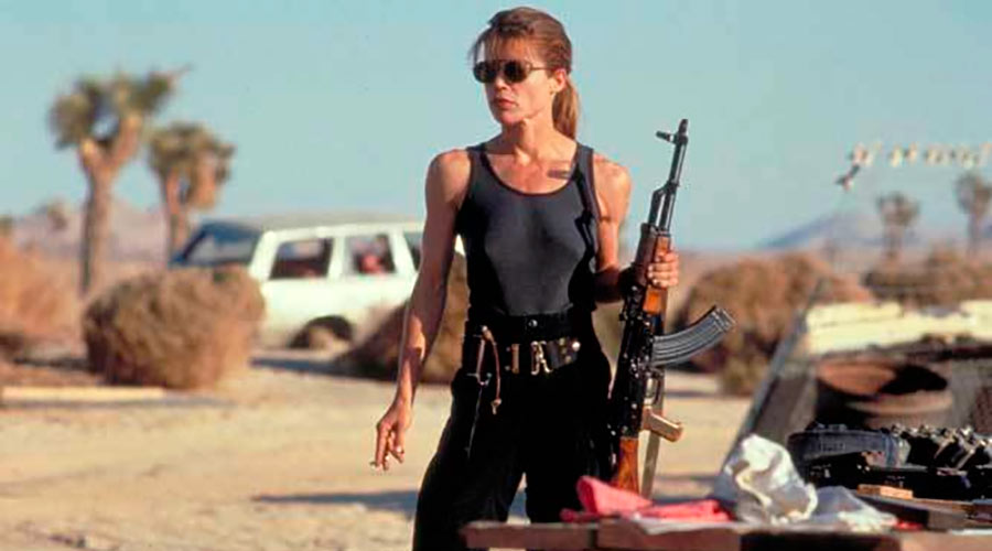 Linda Hamilton en Terminator 2: El juicio final (1991)
