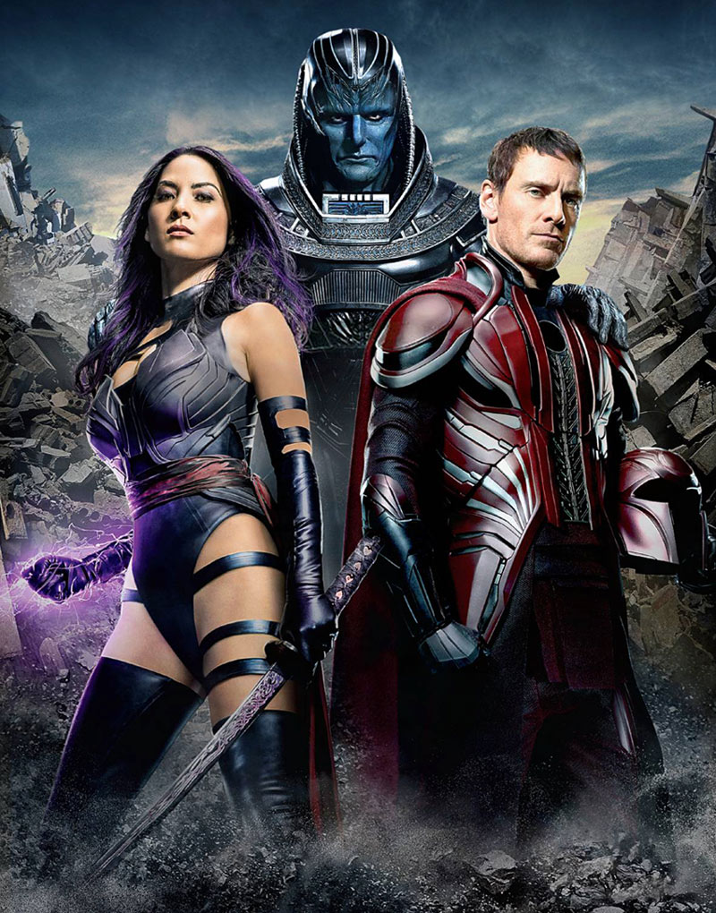 Olivia Munn, Magneto y Apocalipsis en X-Men: Apocalipsis