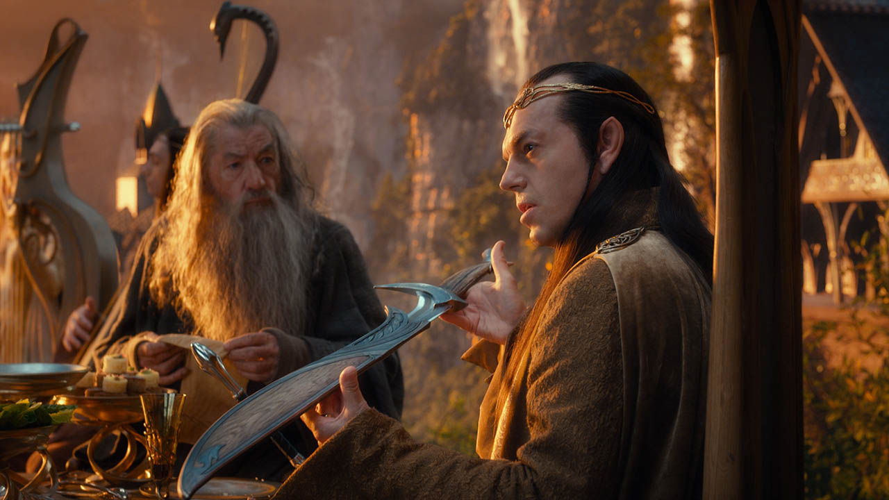 Hugo Weaving, Ian McKellen y Andy Serkis en 'El Hobbit'